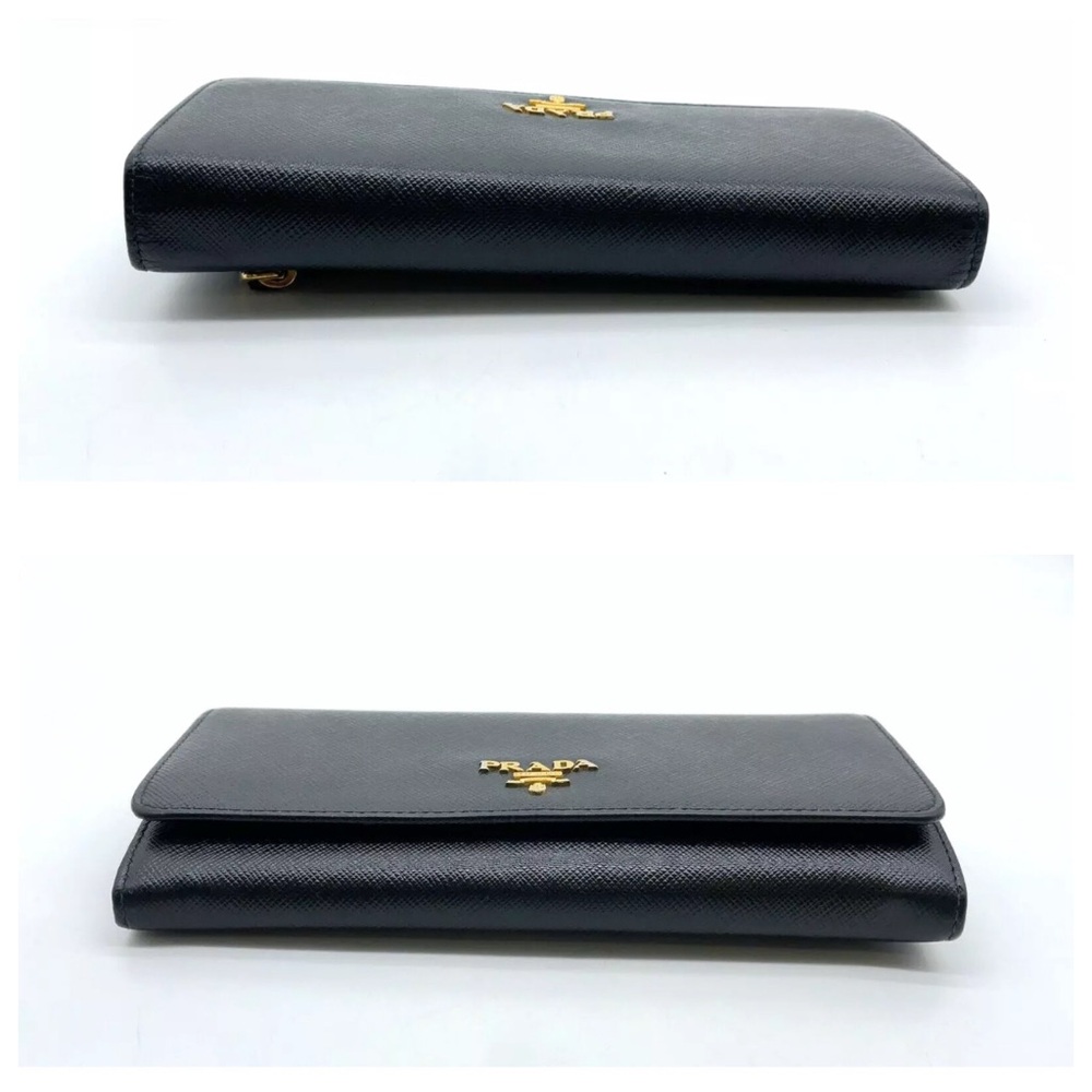 Prada Black saffiano leather Wallet and Card Holder Set W/box - Picture 16 of 16